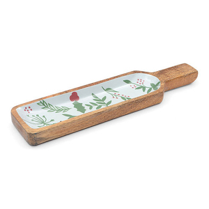 Mejor diseñador Bandeja rectangular de madera Elegante bandeja de madera de mango Bandeja para servir - Product Image 1