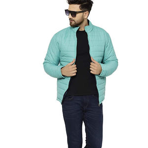 Blouson matelassé pour homme bleu clair, logo sur le devant, capuche, chaud, arrivée hivernale, best-seller, multicolores, nouveau design en vente - Product Image 6