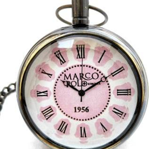 Calvin Handicraft Antique en laiton massif 2 pouces Gandhi montre de poche avec longue chaîne nouvel an cadeau d'anniversaire cadeau de nouveauté - Product Image 1