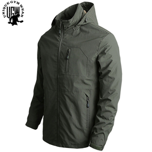 Vestes coupe-vent unisexes personnalisées avec logo, imperméables, écologiques, en tissu de velours côtelé, coupe ajustée, style streetwear, à capuche, col montant - Product Image 2