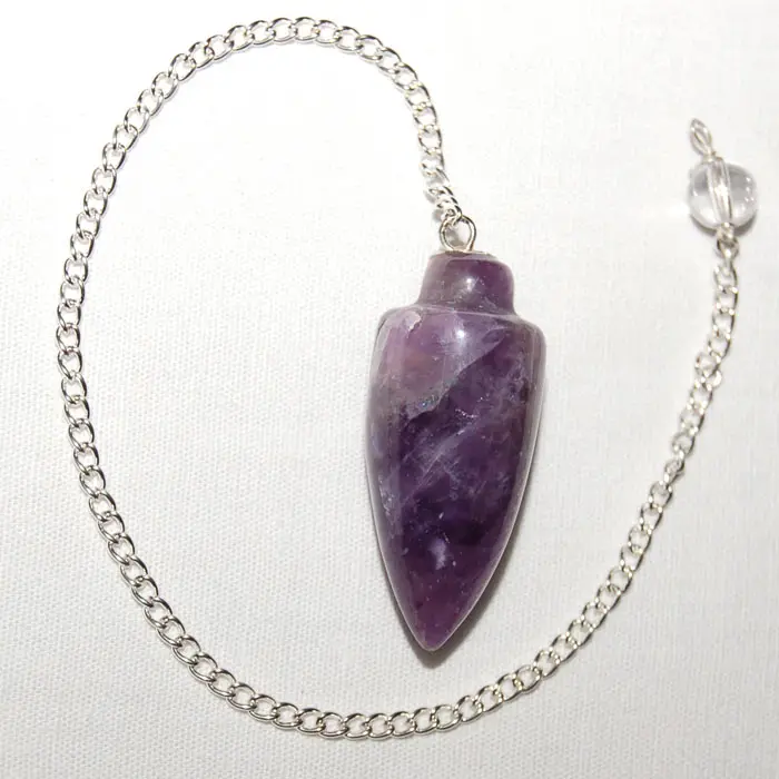 Semi-Precious Stone Crafts Buy Amethyst Plane Pendulums | crystal stone Pendulums For Sale | chain Pendulums