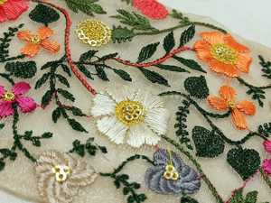 Broderie avec imprimé floral sneakers, 2 pouces, sur mesure, larges couleurs pastel, avec pointes, pour la conception de vêtements - Product Image 4