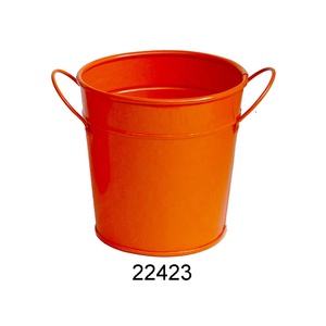 Planteur de poudre rouge métallisé, rond et moderne, plantes pour décorer la maison et le jardin, pot d'orchidées - Product Image 3
