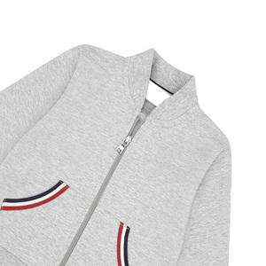 Survêtement avec fermeture à glissière pour enfants, couleur de col montant en coton/polaire à vendre - Product Image 4