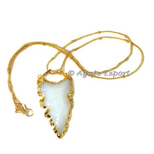 Opalite คลาสสิกแกะสลักหัวลูกศรสร้อยคอผู้หญิงของขวัญ - Product Image 1