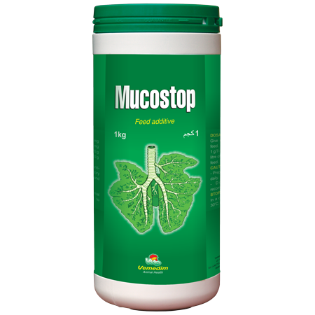 Vet manufacture reducing cough, mucous, Anti bronchospasm in respiratory disease infections in catlle, pigs and poultry, Mucstop