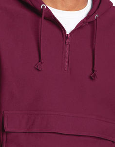 Macheda-sweat à capuche de Style Streetwear pour hommes, 2022, vêtement matelassé avec fermeture éclair et poche avant, couleur unie - Product Image 6