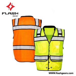 Chaleco para deportes al aire libre hecho a medida chaqueta de seguridad reflectante multibolsillo transpirable de malla para correr a prueba de agua para peatones - Product Image 6