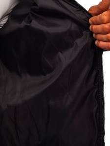 Vente en gros personnalisé de haute qualité grande taille imperméable coupe-vent 100% polyester blouson aviateur hiver homme col montant à la mode - Product Image 5