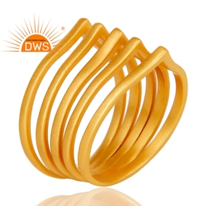 แหวนทองชุบแบบซ้อนได้ ดีไซน์ทันสมัยปี 2026 สำหรับผู้ผลิตเครื่องประดับแฟชั่นแบบสั่งทำ - Product Image 3