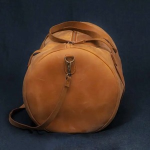 Bolsa de lona de piel auténtica Vintage grande Unisex, estilo de moda de caramelo ecológico para gimnasio deportivo, viaje nocturno, logotipo personalizado - Product Image 3