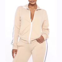 Ensemble deux pièces pour femmes, veste, survêtement, jogging, fermeture éclair, mode Hip-Hop, sport décontracté, printemps et automne