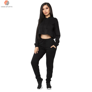 Nouvel ensemble décontracté pour femme : survêtement de sport taille haute avec pantalon de jogging et crop top pour la gym - Product Image 3