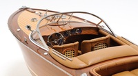 Bateau RC Riva Aquarama 89cm, modèle nautique en bois peint, prêt à l'emploi avec support de présentation, décoration d'intérieur, cadeau de vacances