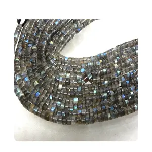 Perline di Labradorite a forma di Tayer liscia di fuoco blu pieno di alta qualità fornitore indiano perline di pietre preziose a prezzo all'ingrosso