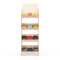 ESPOSIT SH-2200-001 Système d'exposition modulaire standard, présentoir de livres, logo personnalisé italien, 56x163, en bois, emboîtable, facile à assembler