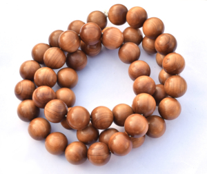Cuentas de Mala budista redondas talladas de alta calidad Cuentas de madera de sándalo Mysore originales - Product Image 1