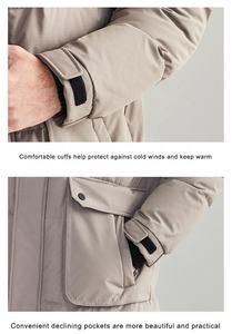 TANBOER personalizzato maschio oca bianca in piumino invernale taglie forti piumini da <span class=keywords><strong>uomo</strong></span> con cappuccio in pelliccia - Product Image 6