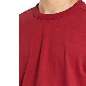 T-shirt à col rond Coupe décontractée Tissu en coton mélangé T-shirts à col côtelé - Product Image 5