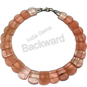 Collier de perles de quartz rose Style classique forme fantaisie pierres précieuses en vrac prix de gros naturel de haute qualité par brin mode - Product Image 3