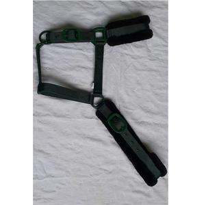 Harnais de cheval en nylon gris foncé durable avec rembourrage en fourrure douce, accessoires en acier inoxydable, fabricant indien - Product Image 3