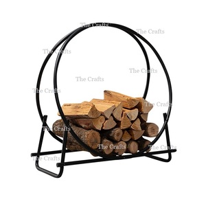 Advantageous Design Firewood <b>Rack</b> Handmade Iron Black Color <b>Log</b> Storage <b>Rack</b> For Fire Pits And Accessories - Product Image 4