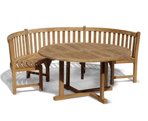 Juego de mesa y banco de parque antiguo, muebles de comedor - Product Image 1