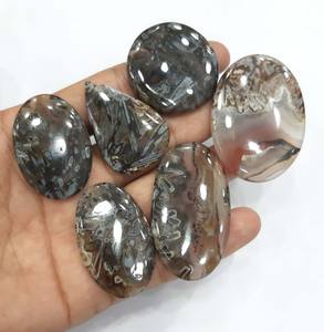 พลอยแจสเปอร์ขัดผิวเรียบหลวมสำหรับเครื่องประดับจี้ - Product Image 3