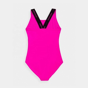 Traje de Baño de Una Pieza para Mujer 2026, Estampado Floral Personalizado, Control de Abdomen, Efecto Reductor, con Volantes y Perlas, Spandex/Poliéster - Product Image 3