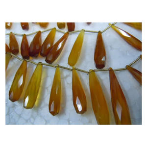 Cuentas Sueltas de Calcedonia Amarilla de Calidad AAA, Forma de Lágrima, para la Fabricación de Joyas, Precio al por Mayor Disponible - Product Image 1