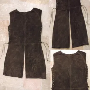 medieval aragorn leather vest