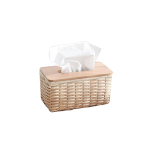bamboo and rattan tissue box cover