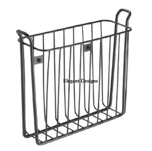 Cesta de lujo de diseño montada en la pared con recubrimiento en polvo negro único Ecológico Hierro Metal Elegante Última venta al por mayor para hoteles - Product Image 1