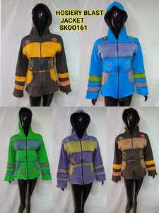 2022 venta al por mayor estilo bohemio indio ropa de invierno diseño Floral multicolor calcetería elegante tela cremallera botón adornos de plumas - Product Image 2