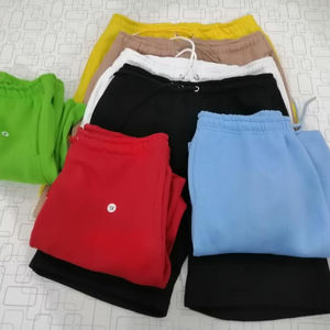 Pantalones de algodón personalizados para hombre y mujer, pantalón corto con cordón, tejido a granel con Logo, venta al por mayor - Product Image 3