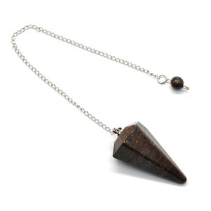 ลูกตุ้มกลั่นจากบรอนไซต์ธรรมชาติพร้อมผิวขัดเงาเพื่อความสมดุลของพลังงานการมุ่งเน้นความรักและการแสดงจิตวิญญาณ - Product Image 1