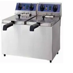 Migliore qualità friggitrice profonda (doppio) 6L + 6L acciaio inox elettrico friggitrice per la vendita prezzo 2023