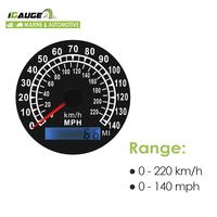 Spidometer GPS Elektrik 85mm Layar Hitam KMH MPH Tampilan Ganda