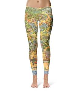 New Yoga Wear - Customized <b>Map</b> - Leggings in Capri or Full Length - Product Image 2