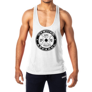 Custom Made Men's U-Neck Tank Top with <b>Stringer</b> <b>Vests</b> for Running Gym & Workout Features Custom Printing Designs for Athletes - Product Image 5