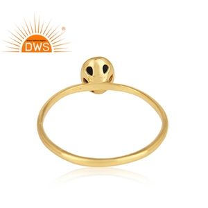 Ornements plaqués Silcollectible Skylanders Trendy 925 Sterling Siltoy GIA DWS Bague en or noir Onyx avec pierres précieuses Femme Argent N/A - Product Image 3