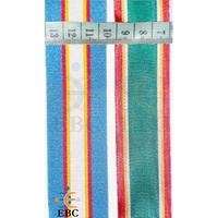 Rubans Jacquard en Soie Viscose Double Face OEM en Gros, Écologiques, Personnalisables avec Logo, Couleurs Argent Or, Rayures, Effet Mouillé/Moiré