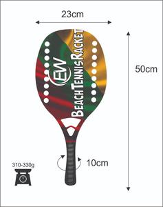 Raquetas de Tenis Playa con Cara de Fibra de Carbono de 20mm, Empuñadura de Fibra de Carbono y Vidrio, Peso 310-330g, Longitud 50cm - Product Image 1
