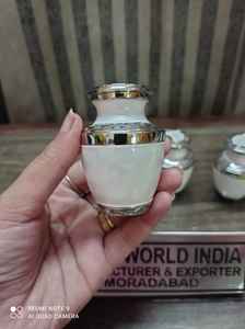 Urna Funeraria de Latón Blanco con Grabado Plateado de EARL KEEPSAKE, Artículos Funerarios, Estilo Americano, Baby Brassworld India - Product Image 2