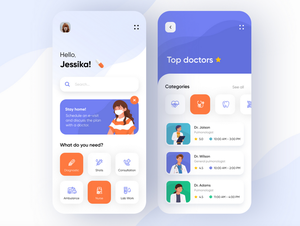 แอปพลิเคชันมือถือเว็บไซต์องค์กรโรงพยาบาลชั้นนำสำหรับแอนดรอยด์ ดีไซน์เมดิแคร์เวอร์ชันสต็อกสำหรับลินุกซ์และแมคโอเอส - Product Image 2