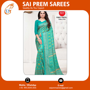 Sari con estampado de Patola tradicional vintage, colección elegante tejida de algodón de seda pura para mujer para bodas, ocasiones especiales indias - Product Image 2