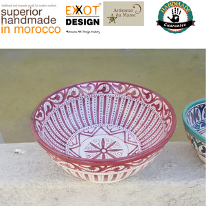 EXXOT DESIGN Bols en céramique marocaine 100% faits à la main avec technique personnalisée Tailles 5-30cm Directement du fabricant - Product Image 6