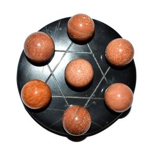 Figura grabada de David Star con 7 Bolas, Aventurina, melocotón, 7 Bolas - Product Image 1