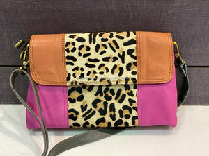 ใหม่กระเป๋าสะพายหนังแท้รีไซเคิลทำด้วยมือมีสไตล์สำหรับผู้หญิงกระเป๋าคาดลำตัวหนังพิมพ์ลายสัตว์กระเป๋าหลากสีแบบลำลอง - Product Image 2