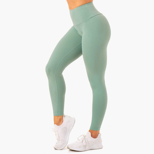 Custom LOGO High Waist <b>Butt</b> <b>Lift</b> Full Length Eco-Friendly Four-Way Stretch Seamless Spandex/Polyester Sports Workout <b>Leggings</b> - Product Image 6